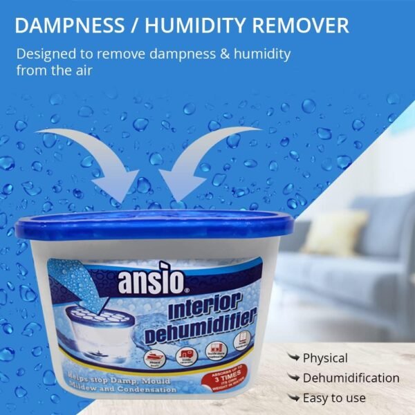 ANSIO 500ml Dehumidifier - Pack of 10 Moisture Absorbers for Home & Kitchen - Image 7