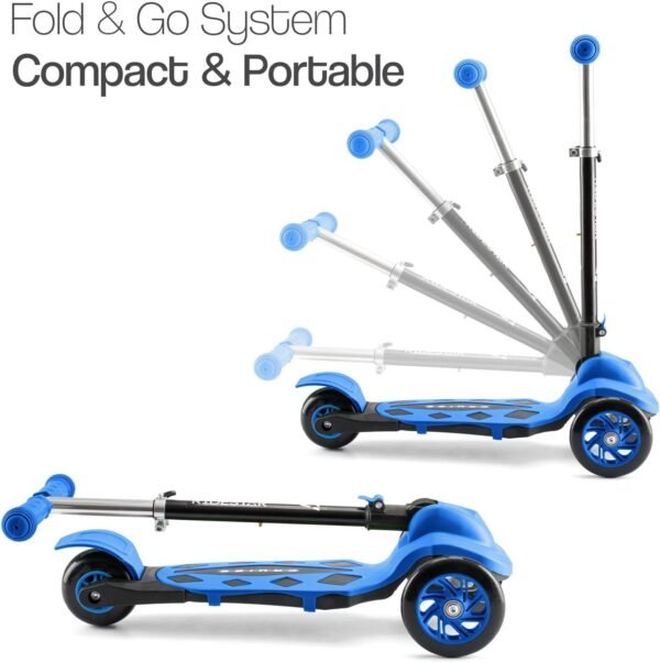 Cruise 3-Wheel Tri Scooter - Adjustable Height, Easy Folding, Tilt-to-Turn Steering