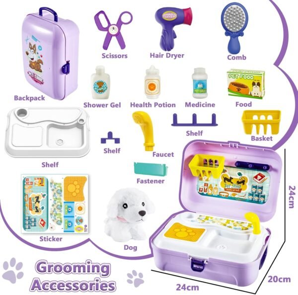 HERSITY Kids Vet Kit - 16-Piece Pet Care Role Play Set for Ages 3-5 - Image 5