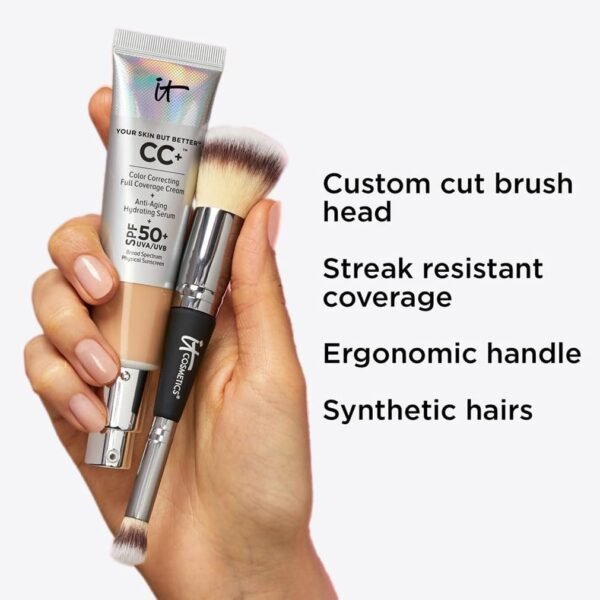 IT Cosmetics Heavenly Luxe Complexion Brush #7 - Double-Ended Foundation & Concealer Brush - Image 3