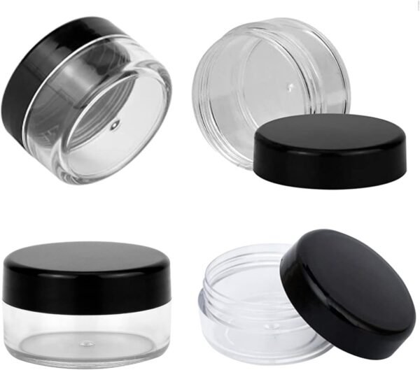 10 PCS Cosmetic Sample Pots - 10ml Mini Jars (Black) - Image 6