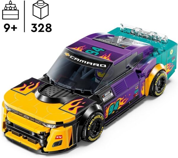 LEGO Speed Champions NASCAR Chevrolet Camaro ZL1 Race Car Toy - Image 4